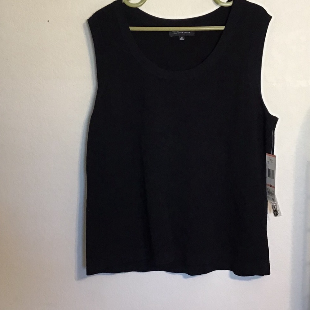 Jones New York Black Sleeveless Knit Top. Size 3X